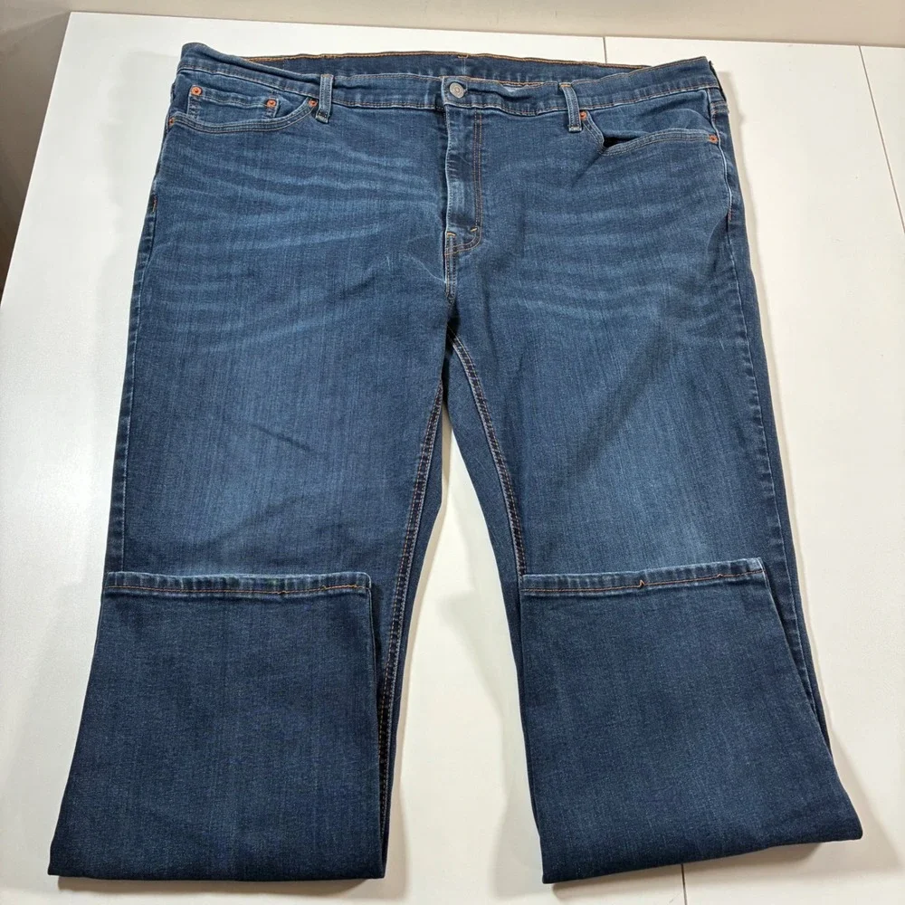 Levi's 541 Athletic Taper Jeans 46x30 Dark Blue Stretch Denim USA (Tag‎ 48x32)
